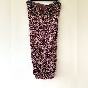 European boutique sexy leopard mini dress